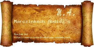 Marczinkech Abdiás névjegykártya